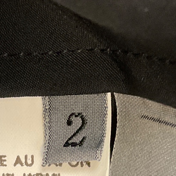 YOHJI YAMAMOTO NOIR BLACK DRAPED ASYMMETRIC SILK BLOUSE - Picture 6 of 6